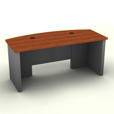 SNAP!office Executive Desk with Bow Fr..