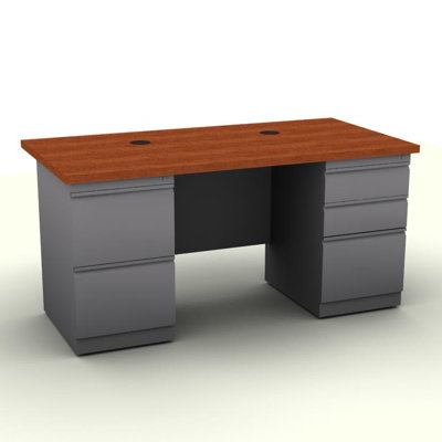 SNAP!office Executive Desk with Two Pe..