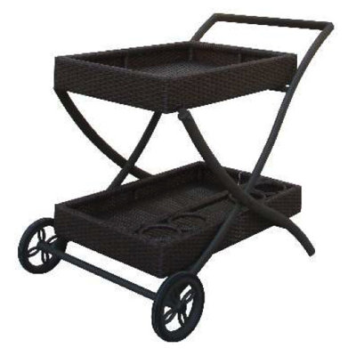 World Wide Wicker Naples Serving Cart