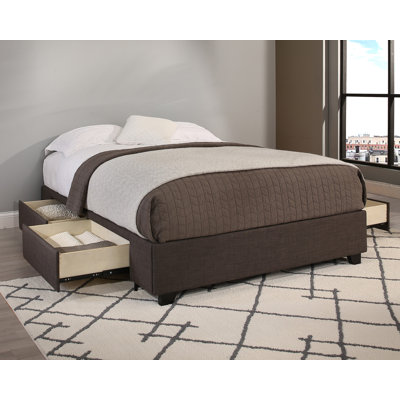 Republic Design House Premium Upholstered Storage Platform Bed