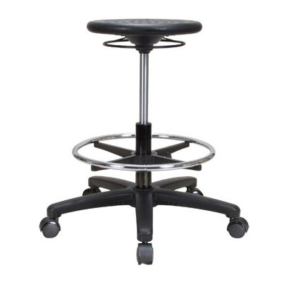 Perch Chairs & Stools Height Adjustable Industrial Stool with Foot Ring