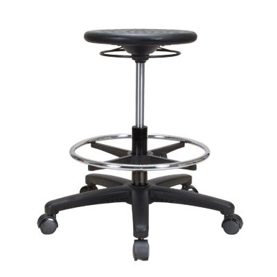 Perch Chairs & Stools Height Adjustable Industrial Stool with Foot Ring