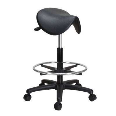 Perch Chairs & Stools Height Adjustable Saddle Stool with Foot Ring