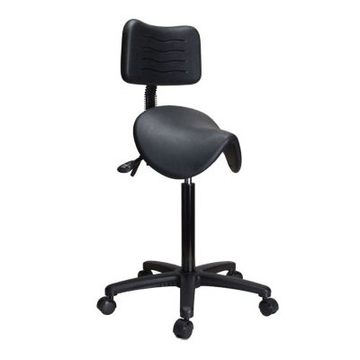 Perch Chairs & Stools Height Adjustable Saddle Stool with Back