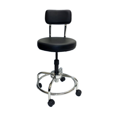 ShopSol Height Adjustable Lab Stool with Free Spin Lift