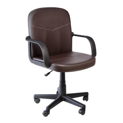 OneSpace Bonded Mid-Back Leather Chair..