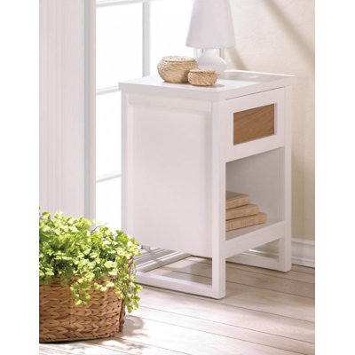 Core of Decor Perfect White End Table