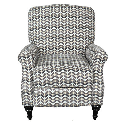 Porter International Designs Noelle Zig Zag Push-back Recliner