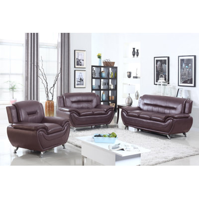 PDAE Inc. Deliah 3 Piece Living Room Set