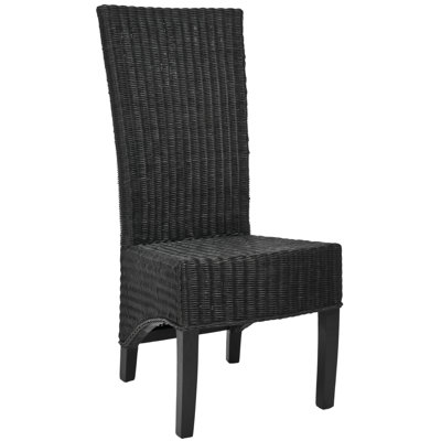 Safavieh Charlotte Shag Wicker Parson Chairs (Set of 2)