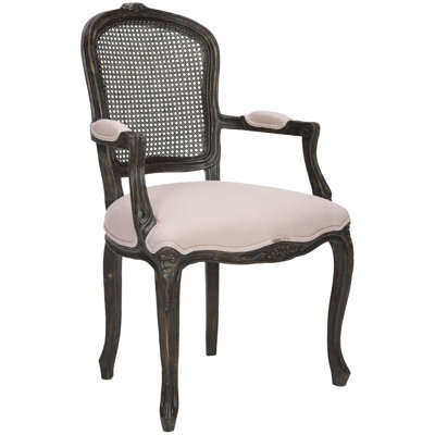 Safavieh Cindy Arm Chair with Nailheads in Black..