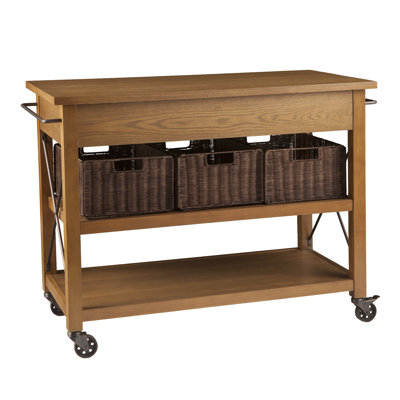 Wildon Home ® Lyman Kitchen Island with Wood Top
