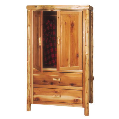 Fireside Lodge Traditional Cedar Log Armoire