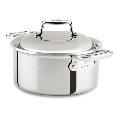 All-Clad D7 3.5-qt. Stainless Steel Round Dutch Oven with Lid | Wayfair