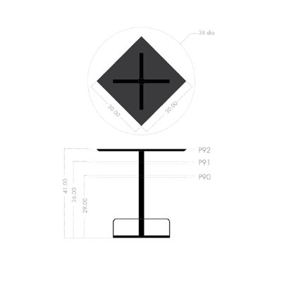 Skram Piedmont Bar Height Pub Table