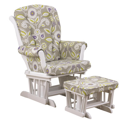 Cotton Tale Periwinkle Floral Glider w..