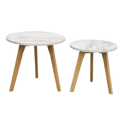 Diamond Sofa Pebble 2 Piece Nesting Tables (Set of 2)