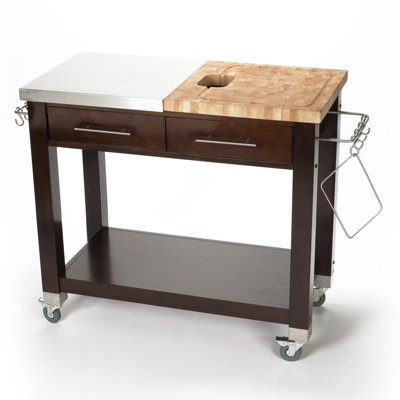 Chris & Chris Pro Chef Kitchen Island with Butch..