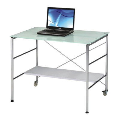 New Spec Inc Computer Desk with Adjustable Shelf