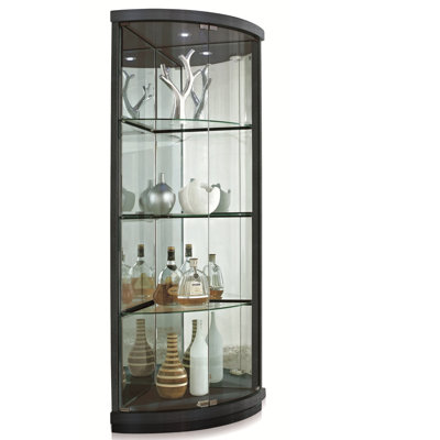 New Spec Inc Corner Curio Cabinet
