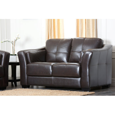 Abbyson Living Sydney Premium Leather Loveseat