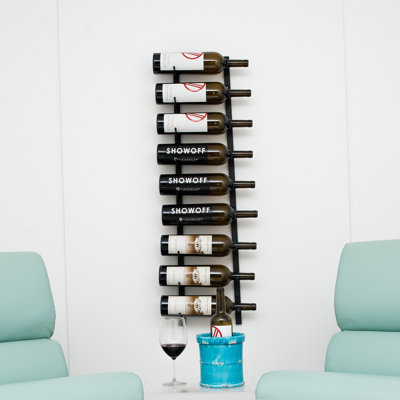 VintageView Wall Series 9 Bottle Wall Mounted Wi..