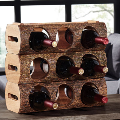 Loon Peak Hood River 3 Bottle Tabletop Wine Rack