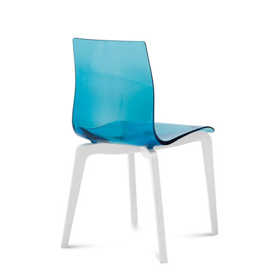 Domitalia Gel-L Dining Chair with White Frame (Set of 2)
