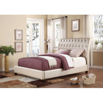ACME Furniture Pitney Upholstery Sleigh Bed