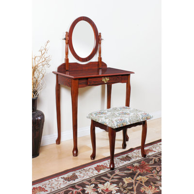 ACME Furniture Queen Anne Vanity Set with Mirror