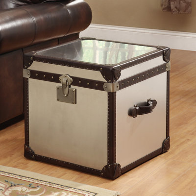 Lazzaro Leather General Flip Top End Table