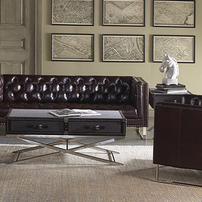 Lazzaro Leather Hamilton Coffee Table ..
