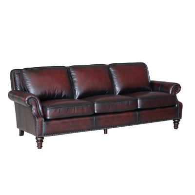 Lazzaro Leather Wellington Leather Sofa