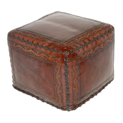 New World Trading Classic Stitch Leather Cube Ot..