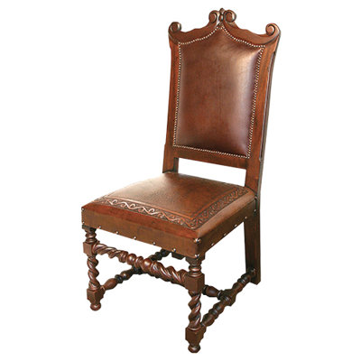 New World Trading Diego Leather Side Chair (Set ..
