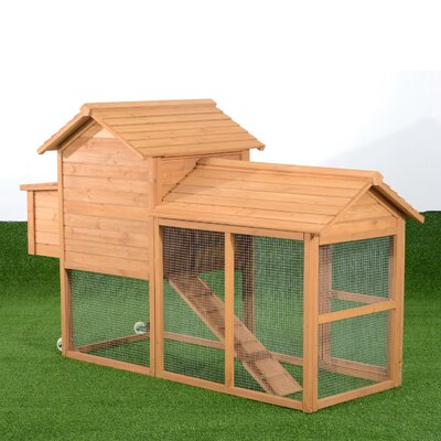 Aosom Deluxe Portable Backyard Chicken Coop with Nesting 