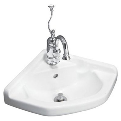... English Turn Wall Mount Corner Bathroom Sink & Reviews Wayfair