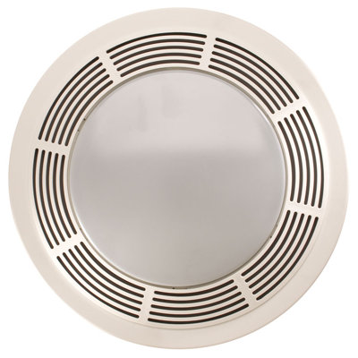 Broan Round 100 Cfm Exhaust Bathroom Fan With Light And