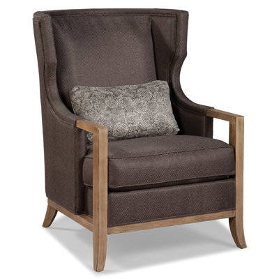 Fairfield Chair Wood Trimmed Transitional Wing A..