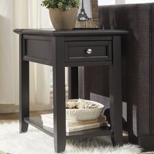 black end tables with oak tops