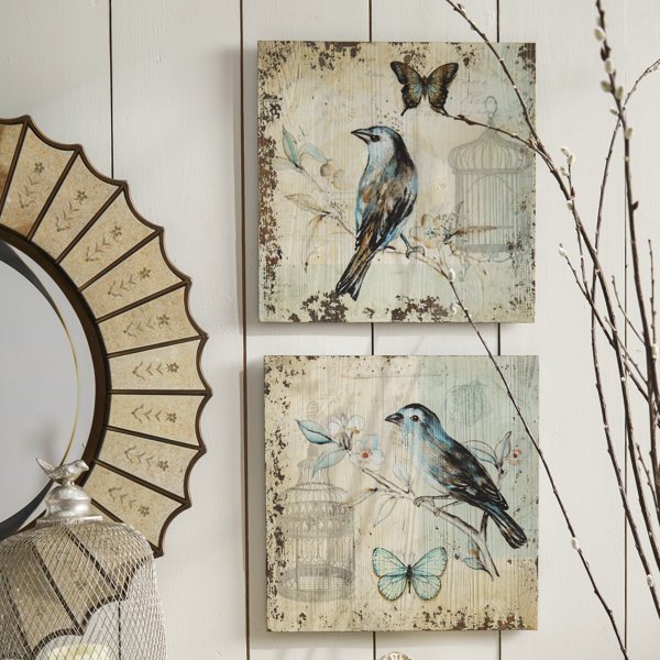 4Piece Bird & Butterfly Wall Decor & Reviews Joss & Main