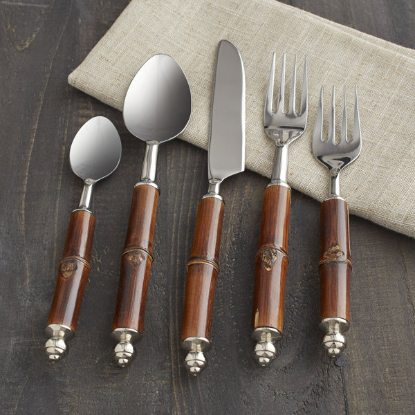 Birch Lane Crusoe 5Piece Bamboo Flatware Set Birch Lane