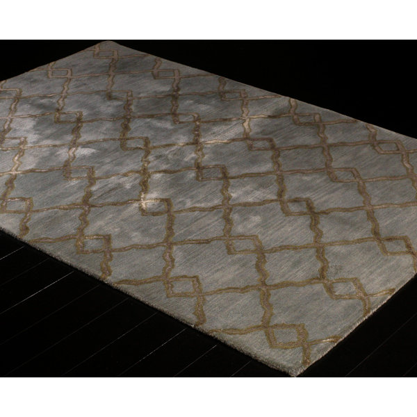 Marsha Slate Geometric Wool HandTufted Area Rug & Reviews Joss & Main