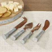 Besson 4-Piece Rosewood and Iron Cheese Set