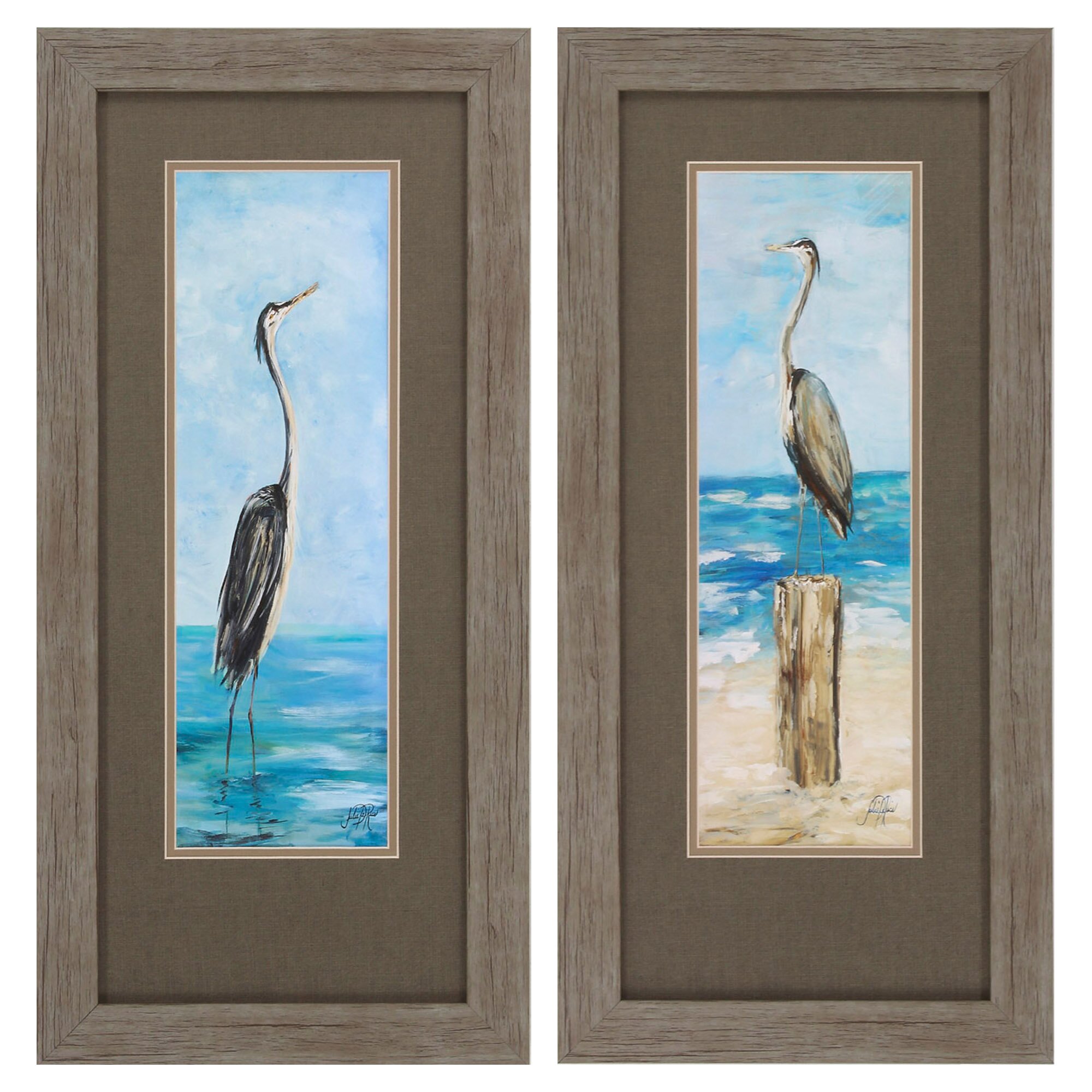 Propac Images Seaside 2 Piece Framed Painting Print Set & Reviews | Wayfair