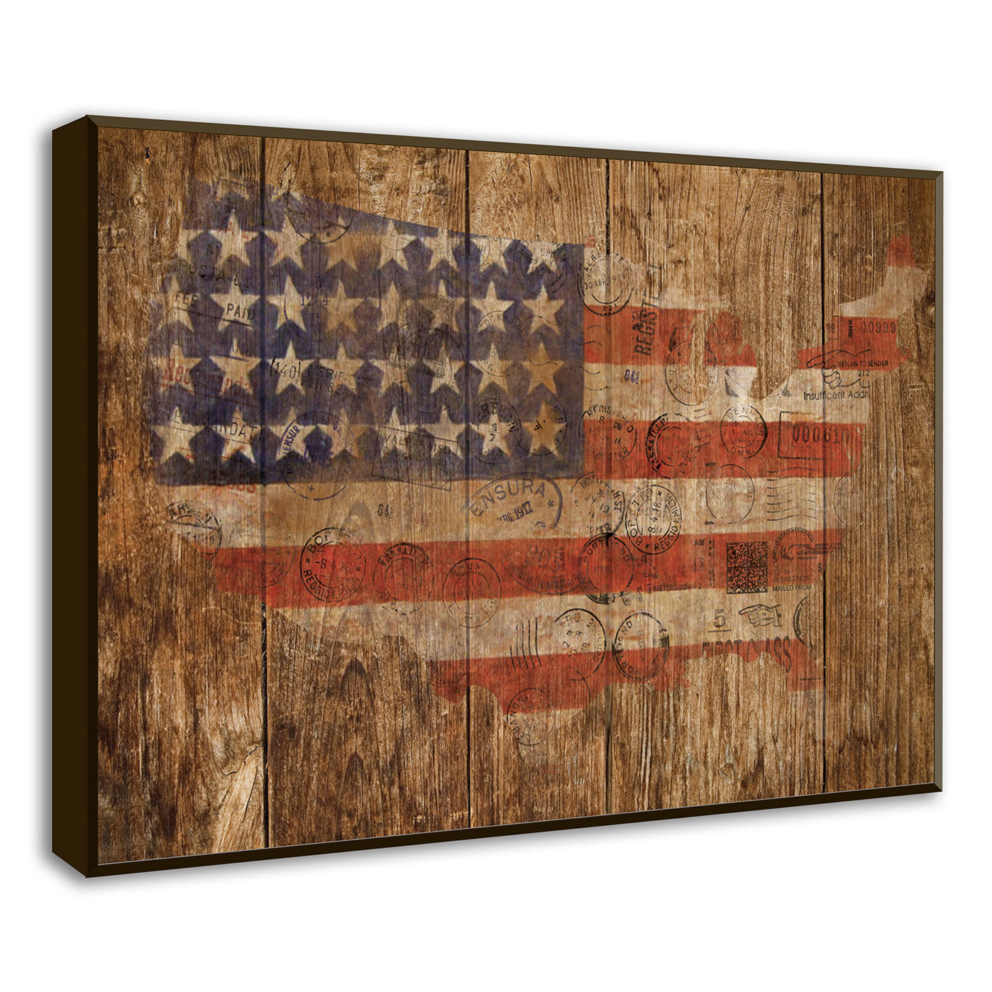 PTM Images American Flag Framed Graphic Art & Reviews Wayfair