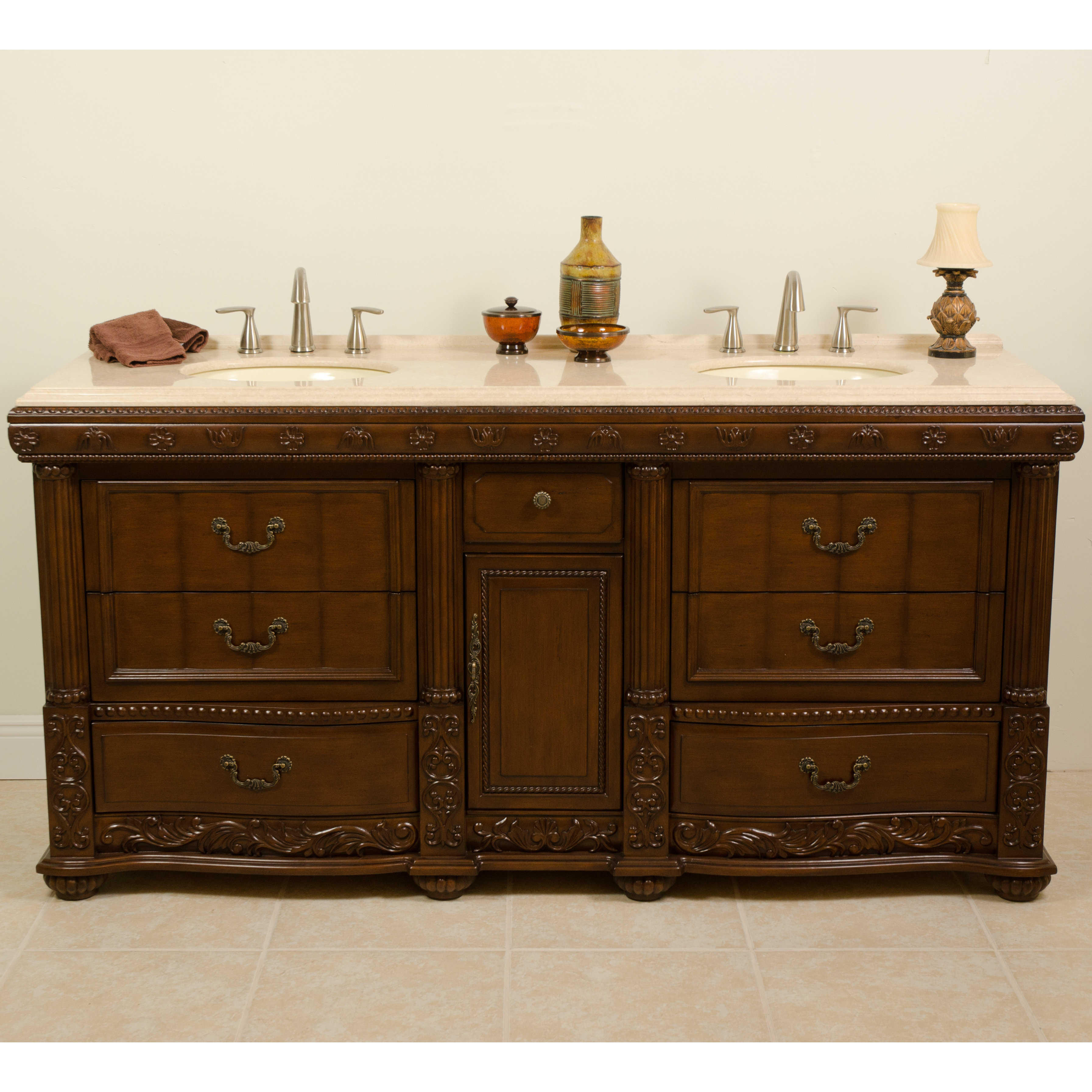 B&I Direct Imports Kent 60" Double Bathroom Vanity Set & Reviews Wayfair