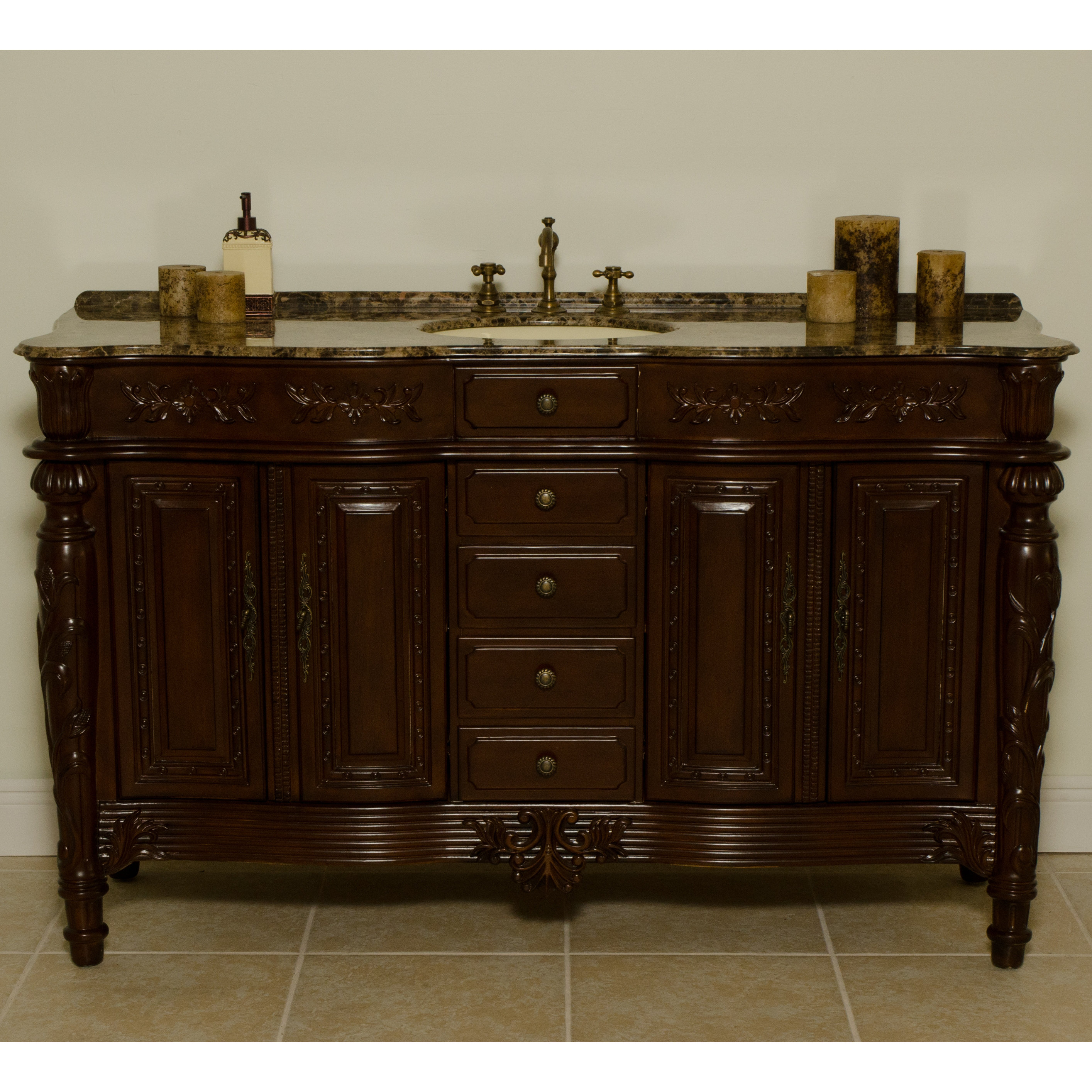 B&I Direct Imports Manchester 61" Single Bathroom Vanity Set & Reviews