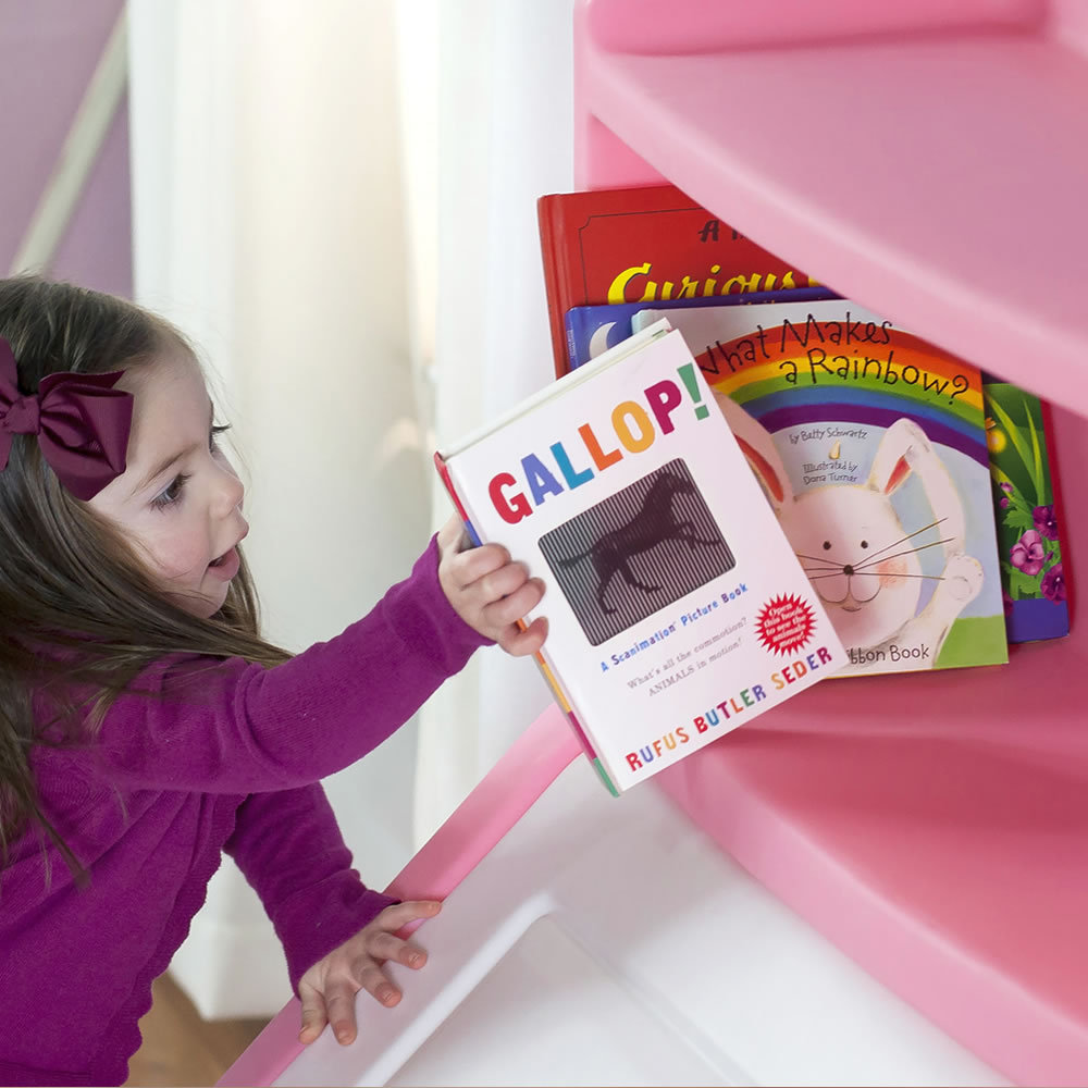 the lift and hide bookcase toy box