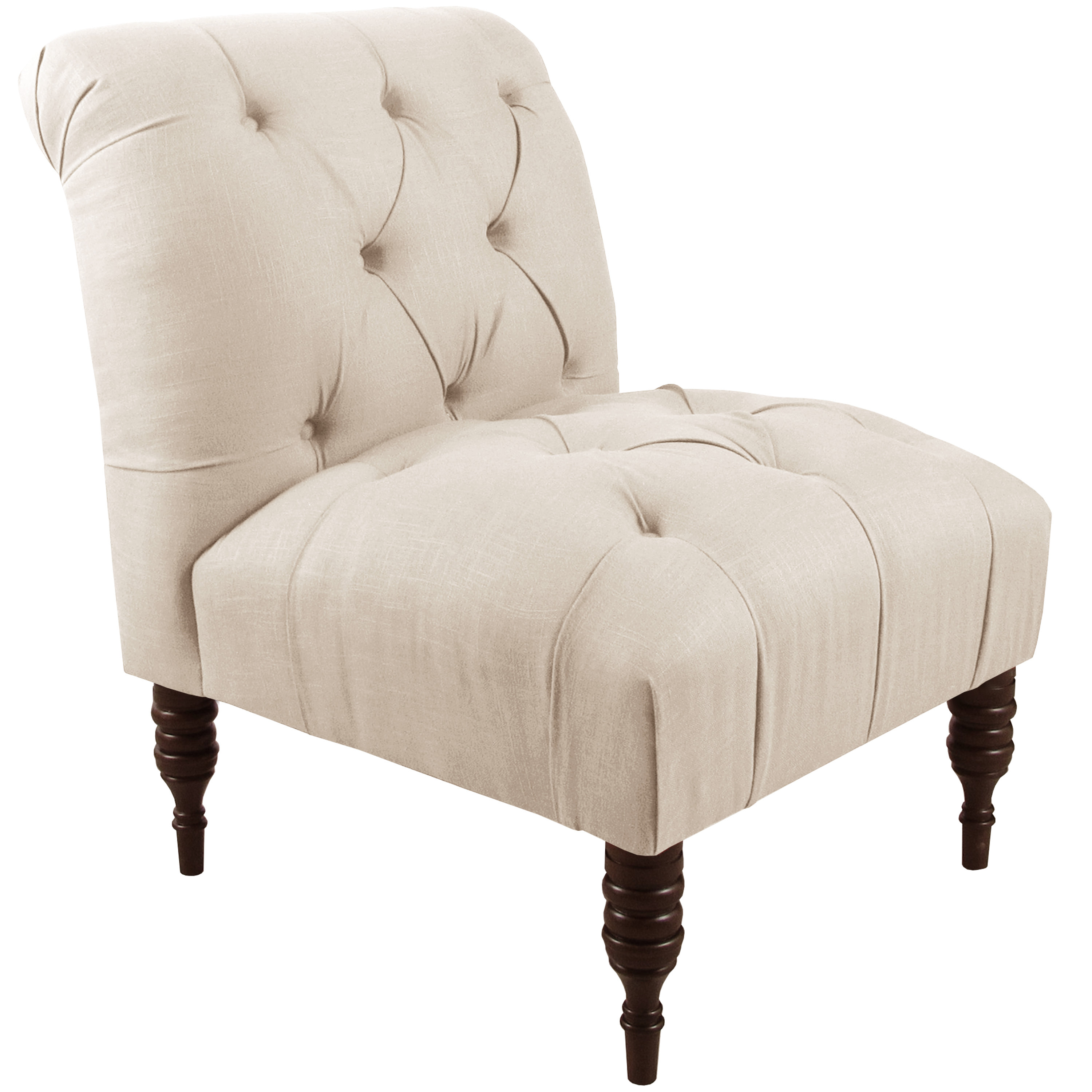 Skyline Furniture Linen Tufted Upholstered Side Chair & Reviews | Wayfair